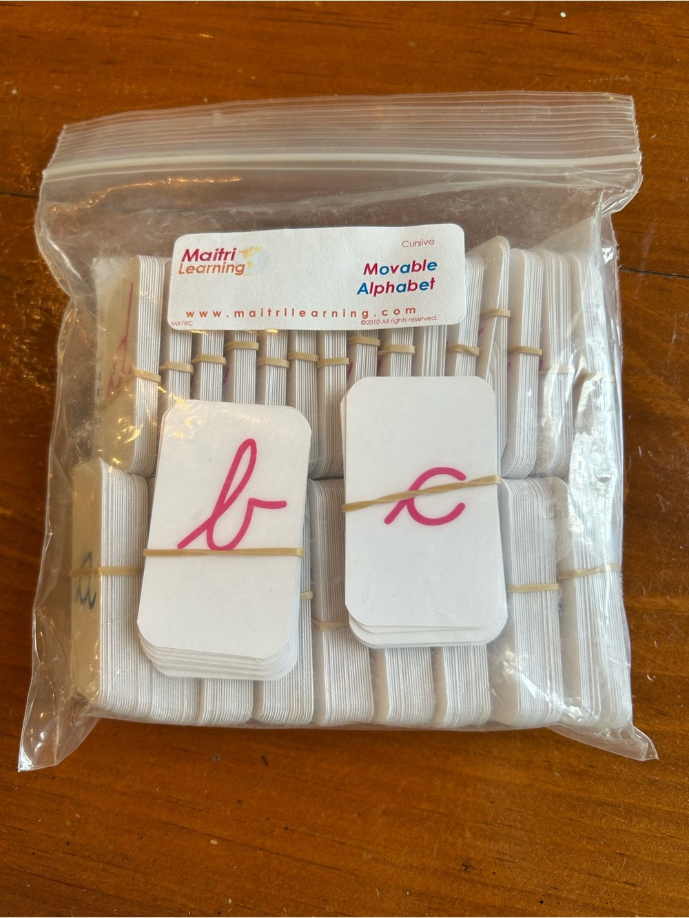 Alphabet Cursive Flash Cards Set - Montessori Learning - Picture 4 of 5